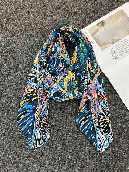 Foreign trade original order, Spanish fashion brand, new product, embroidered and printed multi style large square scarf