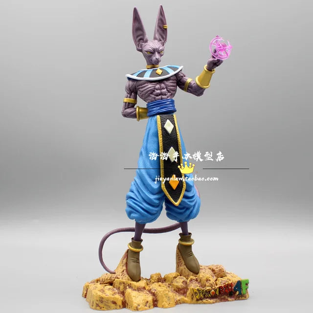 2PCS Dragon Ball Z Beerus Birusu Champa Whis Figure Super God of Destruction Pvc Figurine Collection Model Toys for Children Gif