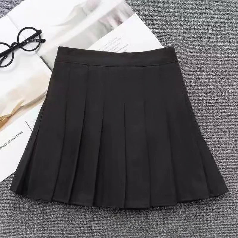 Children's Girl Pleated Skirts High Waist Fashion Skirts Korean Style All-Match Dance Skirt College Style Student Uniform Skirts