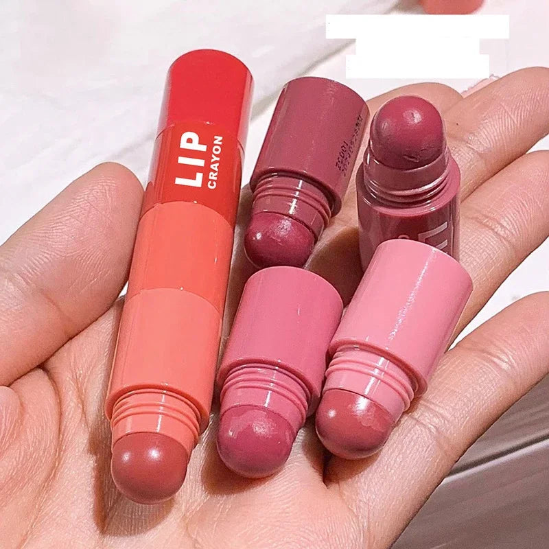 4 Colors In 1 Matte Lipstick Pen Velvet Rose Purple Lip Tint Combo Long Lasting Non-stick Cup Lip Gloss Set Makeup Cosmetic Kit