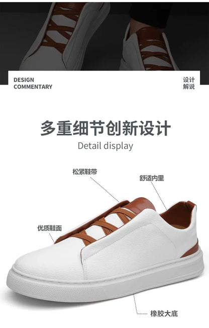 New Men Leather Shoes Classic Business Formal Shoes for Men Handmade Casual Men's Lace-up Footwear Man Platform non-slip Loafers