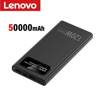 Lenovo 200000mAh Fast Charging 120W Power Bank Super Ultralarge Capacity Mobile Power External Battery For iPhone Xiaomi Vivo