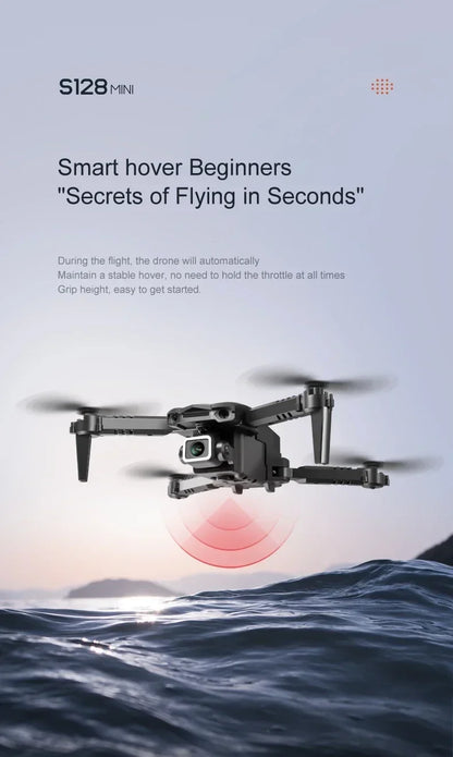 New S128 Mini Drone 4K Professional HD Camera switching Three Obstacle Avoidance Air Pressure Fixed Height Foldable Quadcopter