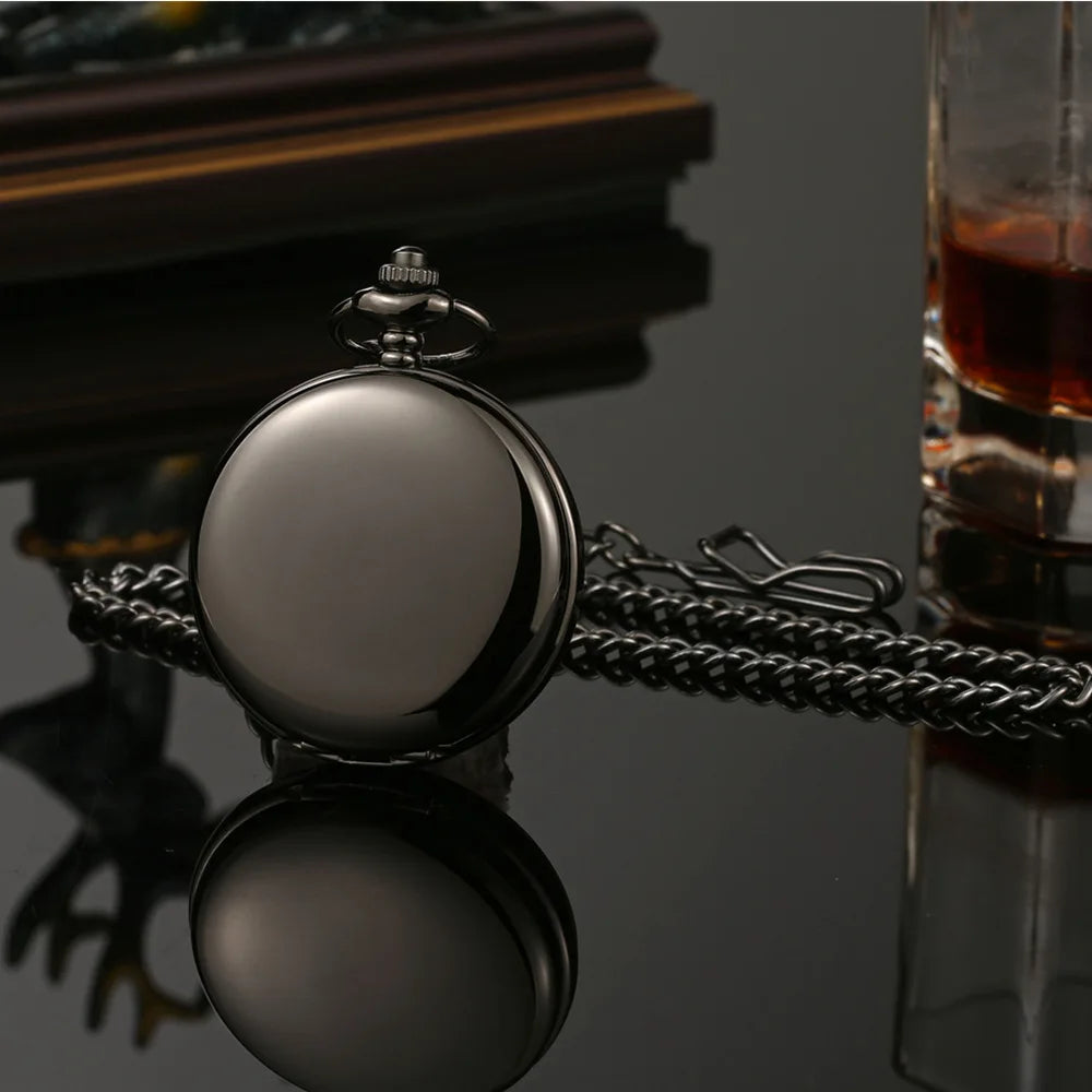 Hand Wind Mechanical Men Pocket Watch Luxury Gold Steampunk Necklace Chain Pendant Vintage Dress Fob Watches for Weeding Gift