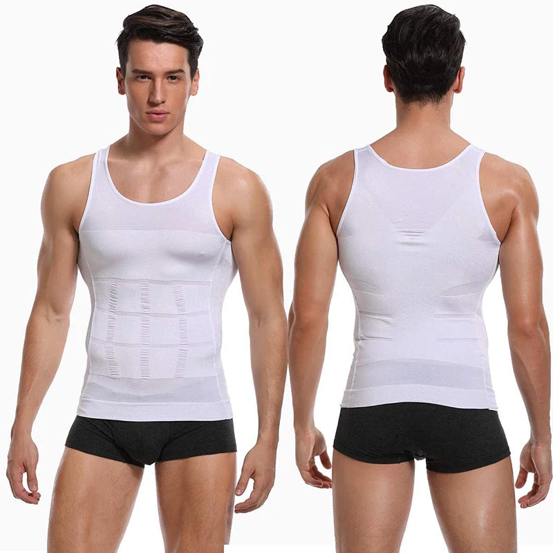 Mens Slimming Body Shaper Vest Shirt Abs Abdomen Slim Gym Workout Tummy Control Compression Tank Top Sleeveless Shapewear