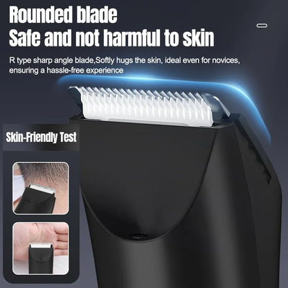 Resuxi 987 Painless Groin & Body Hair Trimmer Skin Safe Trimmer Blade Waterproof Groomer Rechargeable Men USB-C Ball Shaver IPX7