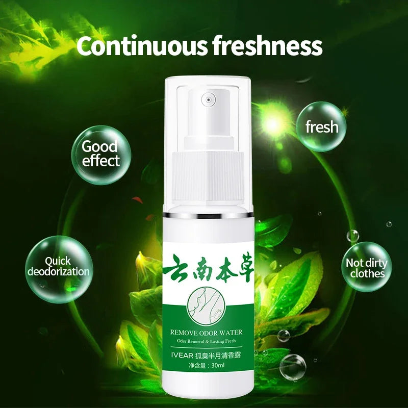 Underarm Odor Removal Spray 30ml Antiperspirant for Men and Women Body Care with Sweat Deodorizer Underarm Perfume Deodorant