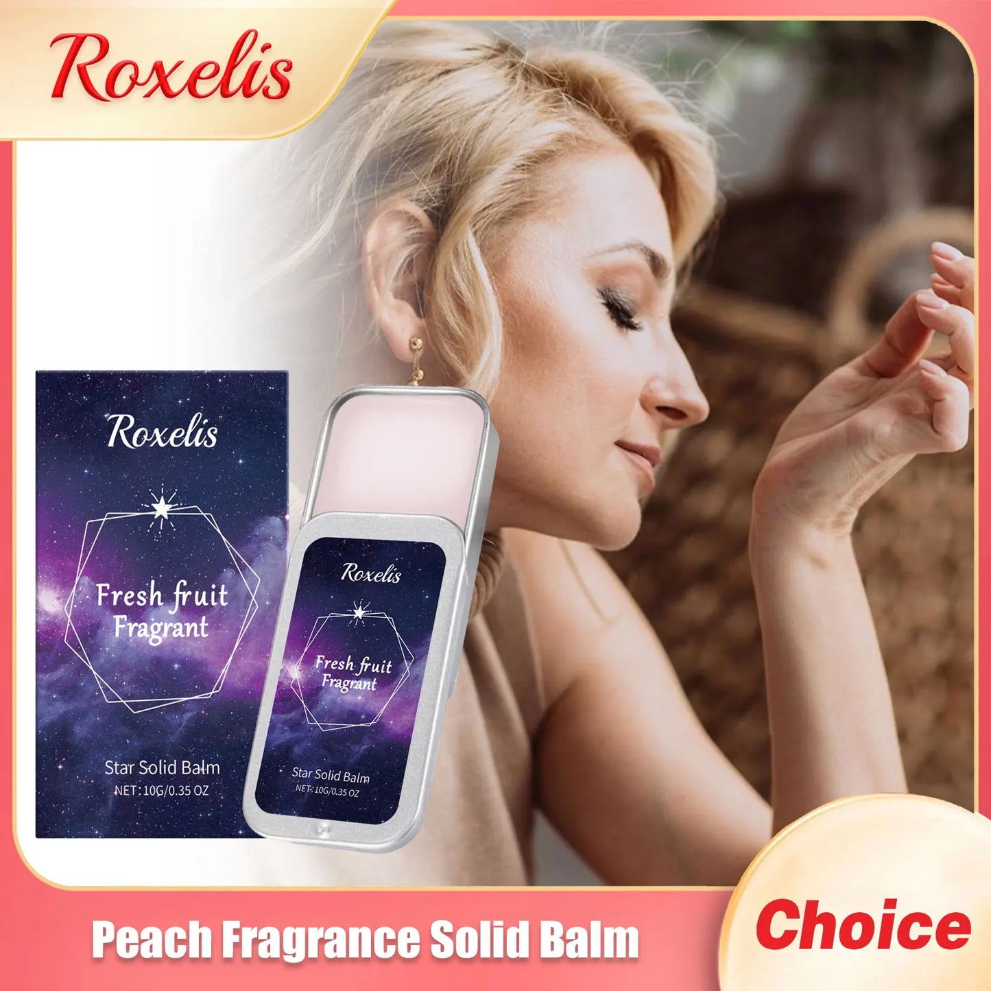 Peach Fragrances Solid Balm Mild Lasting Scent Fresh Deodorant Dating Stimulating Flirtation Women Pheromone Light Perfume Balms