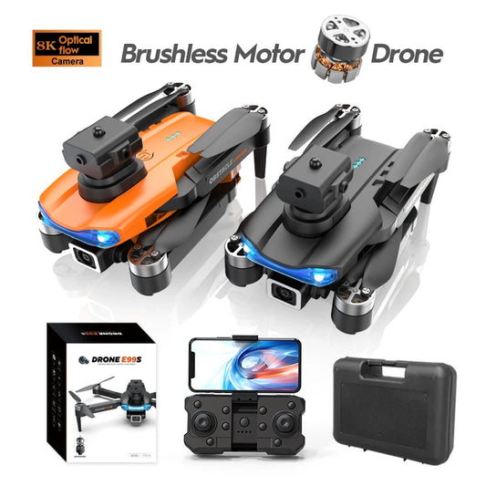 2024 New E99S Brushless Drone 8K HD Dual Camera Aerial Photography ObstacleA Voidance Flow Positioning Remote-Controlled Dron