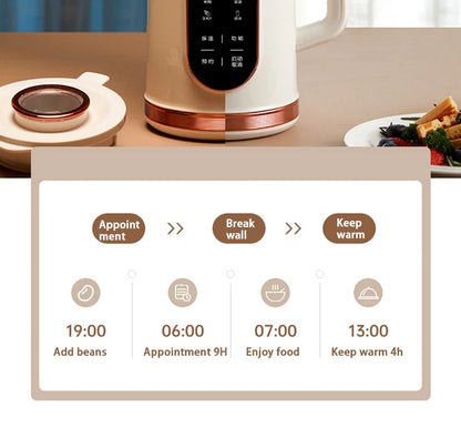 Soybean Milk Machine Electric Juicer Blender Mini Soy Milk Maker Home Wall Breaking Machine 10-leaf Blade Kitchen Appliances