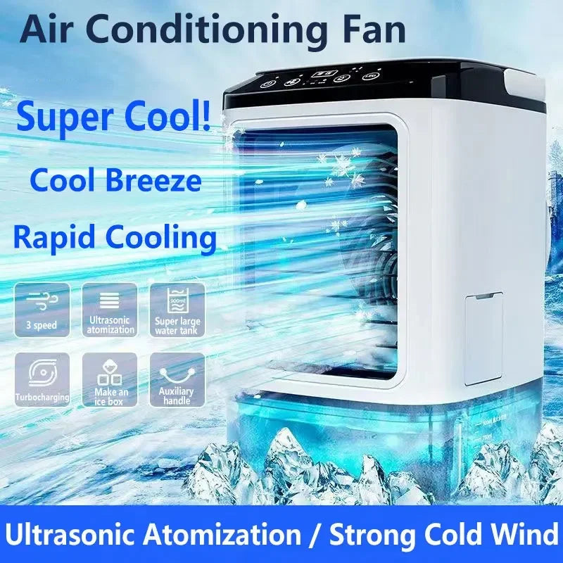 Mini Atomizing Cooling Fan Desktop Atomizing Spray Fan Portable Humidification Air Conditioning Electric Fan Outdoor