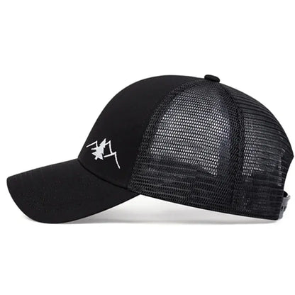 Unisex Mountain Embroidery Breathable Baseball Net Caps Spring and Autumn Outdoor Adjustable Casual Hats Sunscreen Hat