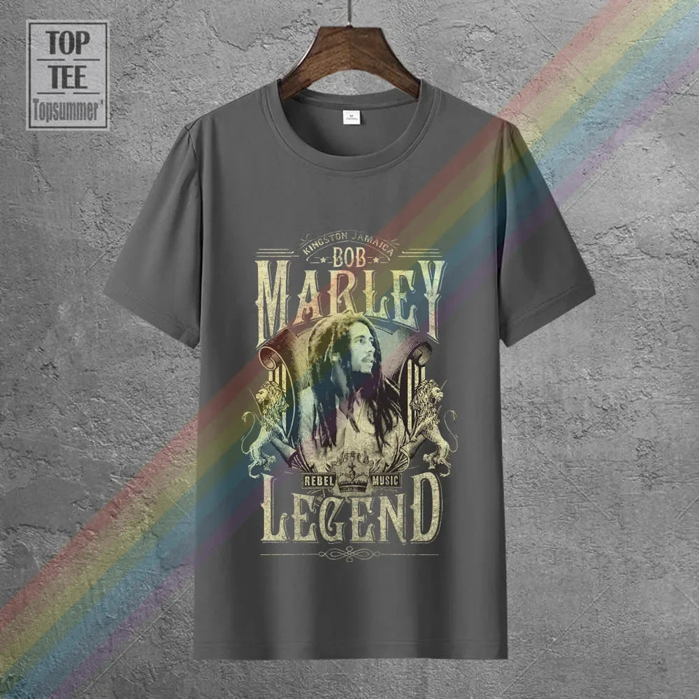 100% Cotton Printed 3D T Shirts Brand Clothing Tops Tees Bob Marley Men'S Legend T-Shirt