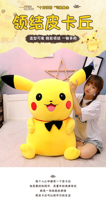 100cm Big Size Pokemon Large  Pikachu   Plush Toy Kawaii Stuffed Animal Soft Cartoon Doll Plushies Christmas Girls Gift