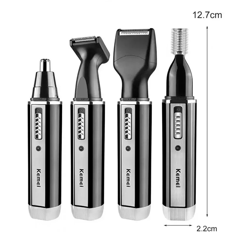 Kemei 4 In 1 Professional Electric Rechargeable Nose And Ear Hair Trimmer Shaver Personal Care Tools For Men KM-6630