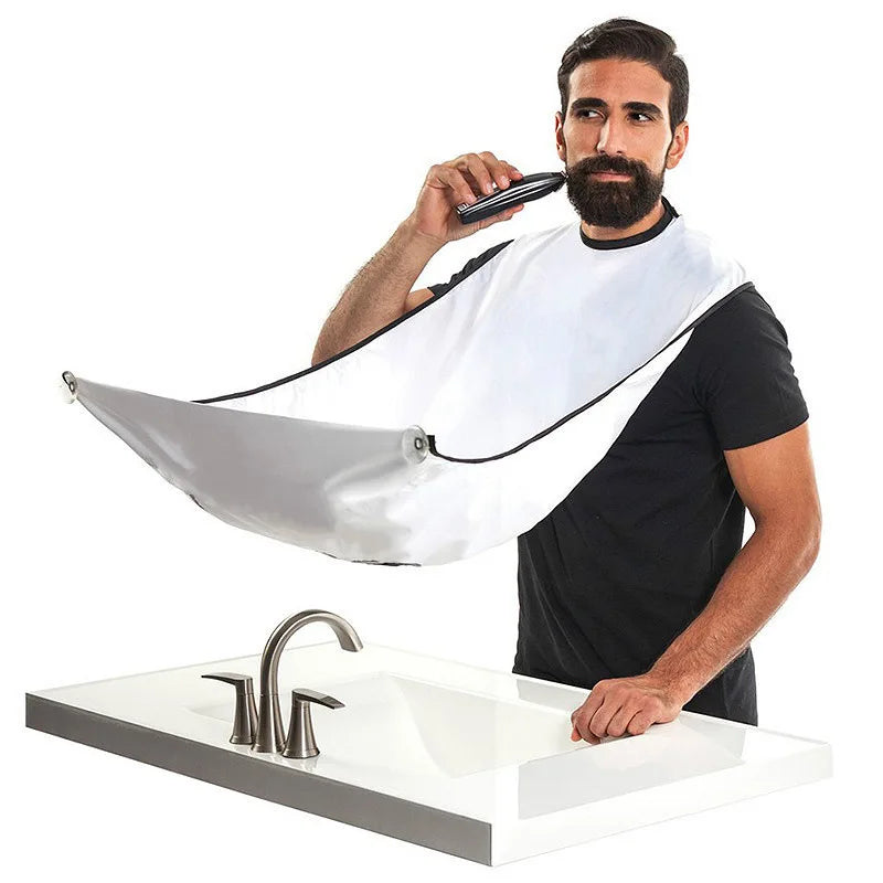 Man Bathroom Apron Male Beard Apron Razor Holder Hair Shave Beard Catcher Waterproof Floral Cloth Bathroom Cleaning Gift for Man