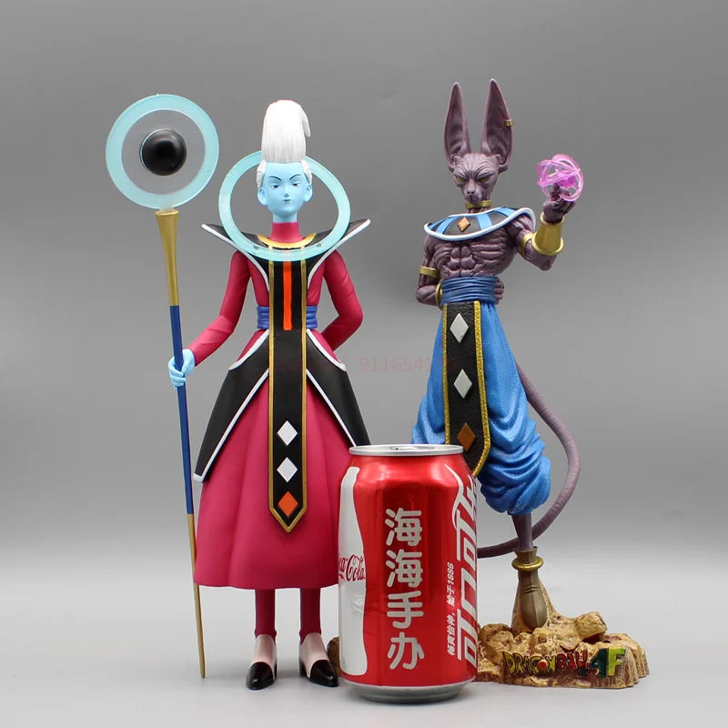 2PCS Dragon Ball Z Beerus Birusu Champa Whis Figure Super God of Destruction Pvc Figurine Collection Model Toys for Children Gif