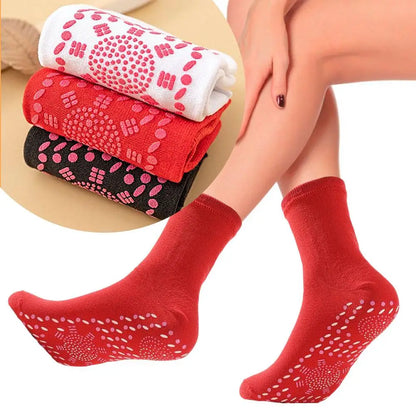 1 Pair Self Heating Socks Tourmaline Magnetic Socks Health Care Therapy Socks Men Women Foot Massager Winter Warm Socks