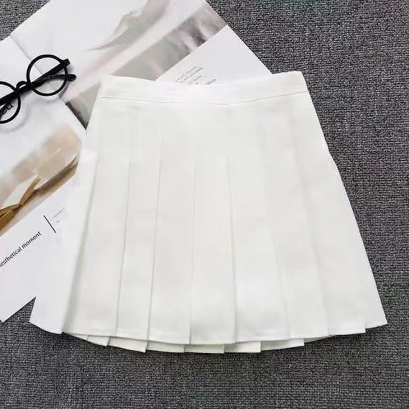 Children's Girl Pleated Skirts High Waist Fashion Skirts Korean Style All-Match Dance Skirt College Style Student Uniform Skirts