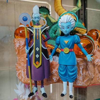 2PCS Dragon Ball Z Beerus Birusu Champa Whis Figure Super God of Destruction Pvc Figurine Collection Model Toys for Children Gif