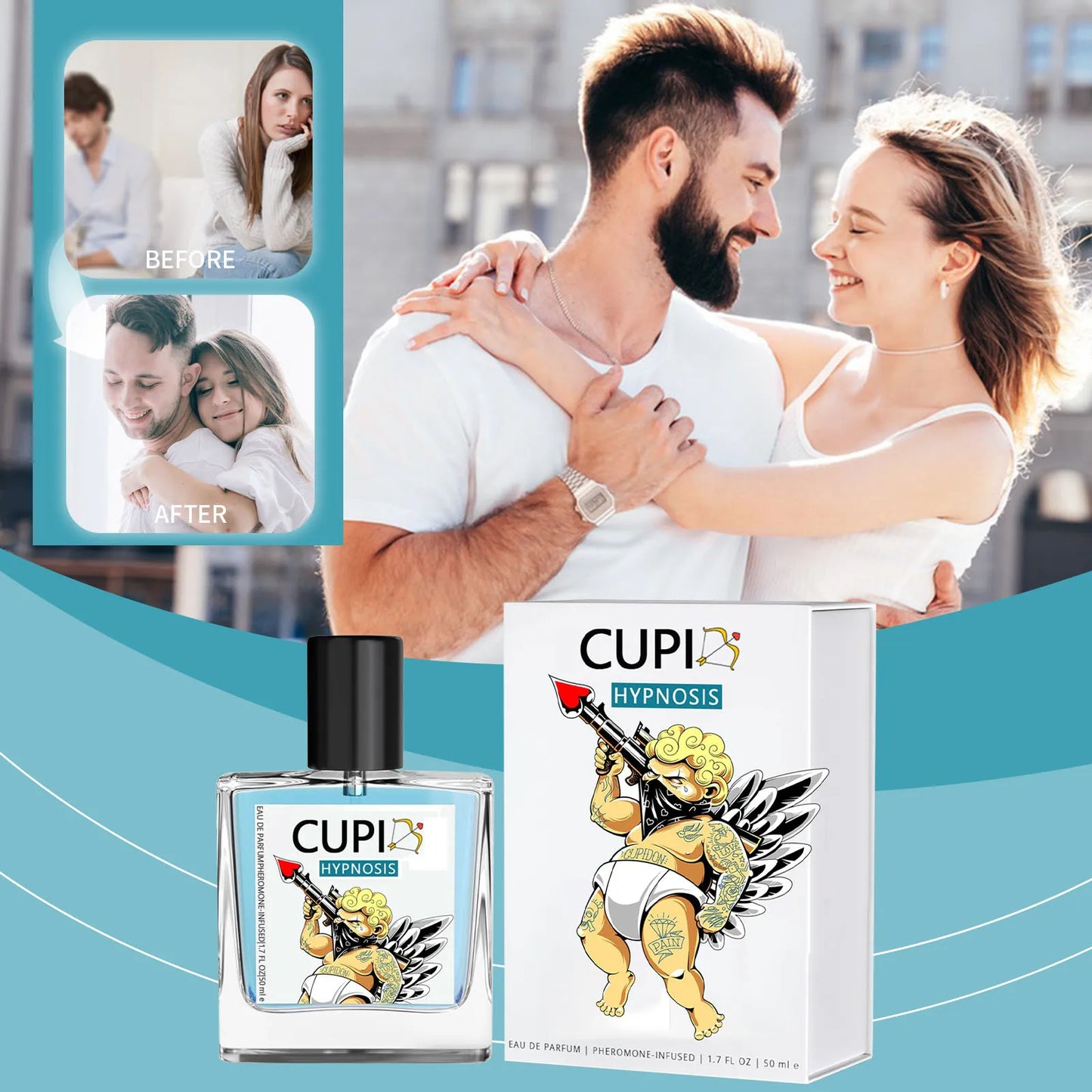 Cupid Hypnosis Perfume Original EDP Long Lasting Hypnosis Pheromone Fragrance Perfume Infused Cologne For Men For Women