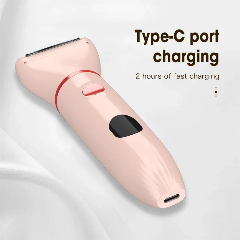 Electric Razors for Women 2 in 1 Bikini Trimmer Wet & Dry Use Electric Lady Shaver for  Private Area Easy to Clean Portable