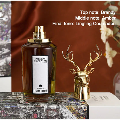 80ml Deer Woody Scent Genuine Men Perfume,Long-Lasting Cologne Light Fragrance Date Charming Eau De Toilette,Valentine Day Gift