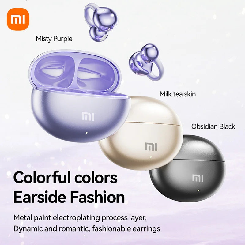 XIAOMI NEW Wireless Earphone Open Ear M91 Ear Clip ENC Headset Bluetooth5.4 HD Call Touch Control Headphone For Android iOS