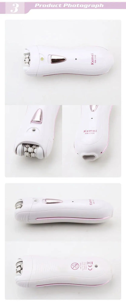 Kemei KM-290R Lady Body Scraping Shaver Female Razor Hair Shaver Hair Remover Epilater Rasuradora Multifuncional