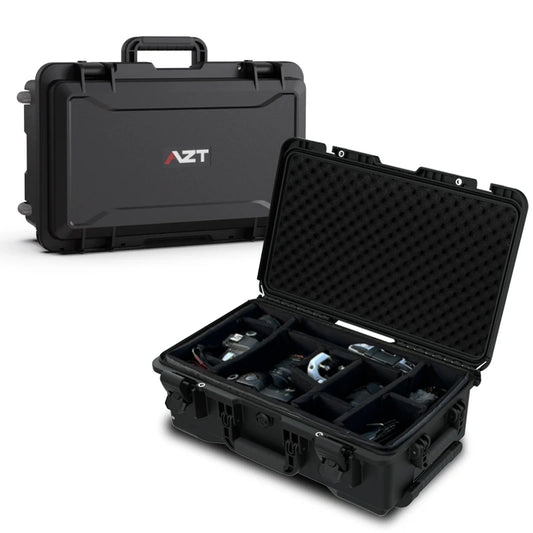 Waterproof Hard Case - Protective Roller Camera Case with Foam, Shock and Water Resistant, Padded Divider Available