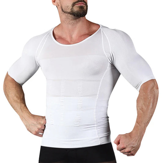 Men Slimming Shapewear Body Shaper Modeling TShirt Slim Vest Fat Burning Belly Abdomen Compression Chest Tummy Corset T-Shirts