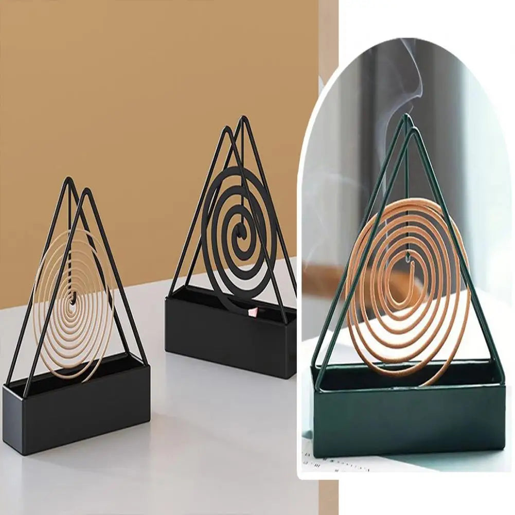 Mosquito Coil Frame Iron Mosquito Coil Holder Safe Easy-to-use Stand for Home Outdoor Patio Wall-mounted Lay-flat for Prevention