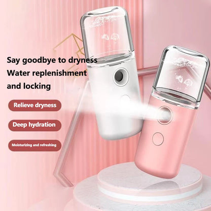 30ML Mini Facial Steamer Personal Nano Sprayer USB Nebulizer Humidifier Moisturizing Hydrating Women Beauty Skin Care Tool