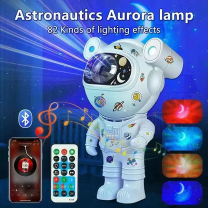 Astronaut Galaxy Projector Star Night Light Nebula LED RGB Bedroom Decor Lamp With Bluetooth Speaker For Children Birthday Gift