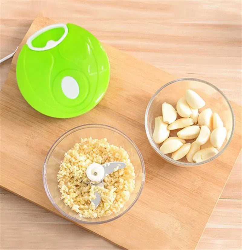 400ml Manual Food Crusher Mini Garlic Chopper Garlic Crusher Vegetable Onion Cutter Kitchen Cooking Accessories