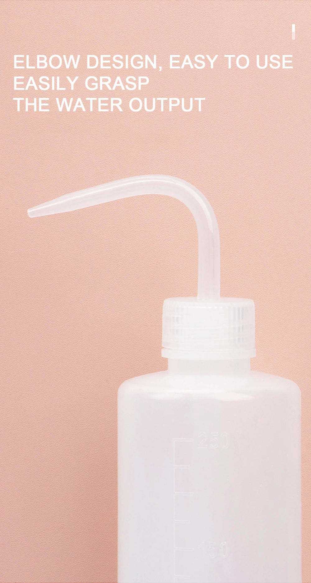 250/500/1000ml Clean False Eyelashes Elbow Pot Squeeze Bottle Washing Bottle Laboratory Measuring Bottle Supply With Scale