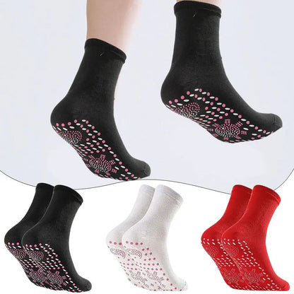 1 Pair Self Heating Socks Tourmaline Magnetic Socks Health Care Therapy Socks Men Women Foot Massager Winter Warm Socks