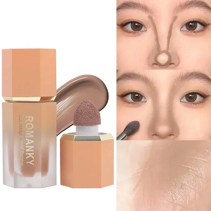 Waterproof Matte Liquid Contour Stick Lasting Natural Highlighter Shadow Contouring Wand V-face Shaping Contour Cream Makeup