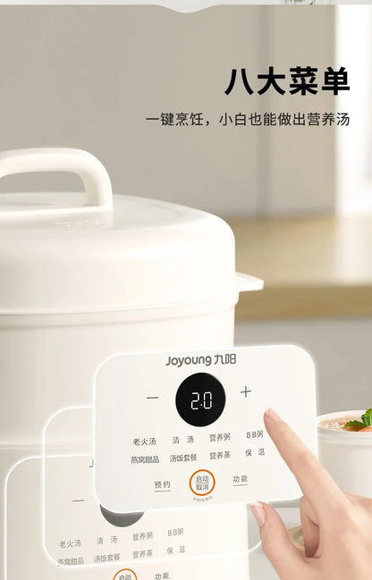 Electric stew pot, fully automatic，reservation function，water stew, household ceramic soup pot, small porridge cooking tool