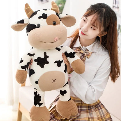 Cow doll plush toy cute calf animal Year of Ox mascot activity gifts