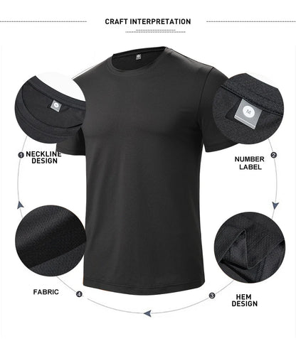 2024 Summer Sports t shirt Men/Women's Gyms Fitness Short sleeve T-shirt Male quick-dry running Workout Tees Tops Men clothing