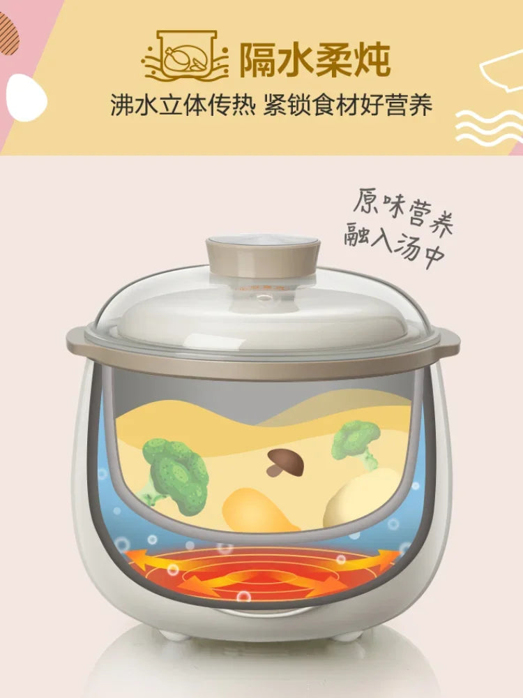 Baby Porridge Pot Stewpan Electric Stew Ceramic Cooker Cooking Purple Sand Stewing Appliances Kitchen Home Cuisin Bowl Pan Slow