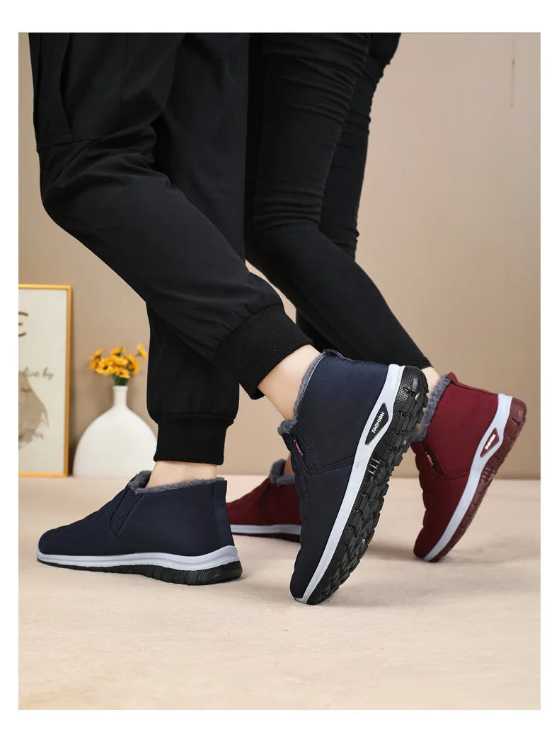 Lady‘s Casual Fashion Thicken Flat Shoes Lightweight Soft Comfortable Shoes Solid Warm Non-Slip Shoes For Winter