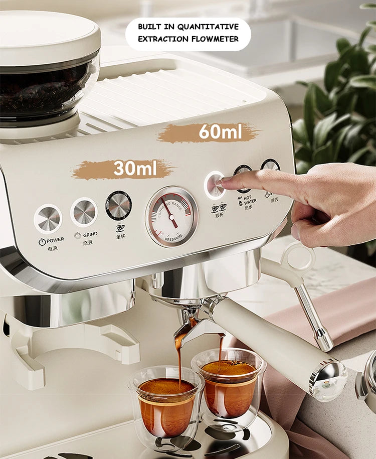 Foshan Home Appliances Cafe Machine Expresso Coffee 3 in 1 Machine Coffee Machine Maker with Milk Dispenser