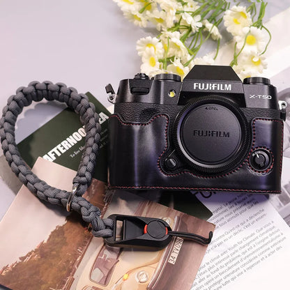 Suitable for Fuji X-T50 camera leather base micro single retro simple protective base leather cover wrist strap accessories