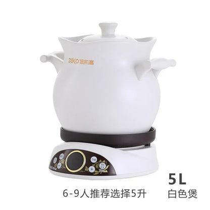 220V DIKO Ceramic Electric Stewpot, Multifunctional Porridge Cooking Pot, Automatic Separated Health Pot