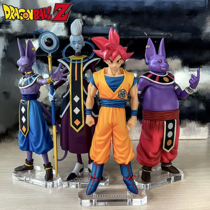 2PCS Dragon Ball Z Beerus Birusu Champa Whis Figure Super God of Destruction Pvc Figurine Collection Model Toys for Children Gif