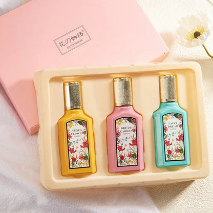 Brand Perfume Women 75ml Body Splash 3PCS Set Gift Box Pheromone Parfum Pour Femme Plant Floral Scent Exudes Feminine Charm духи