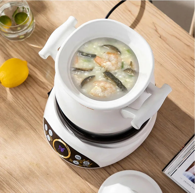 220V DIKO Ceramic Electric Stewpot, Multifunctional Porridge Cooking Pot, Automatic Separated Health Pot