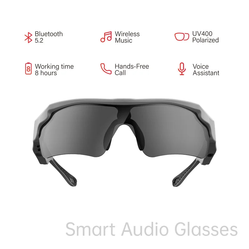 K08 Smart Audio Glasses Polarized Lenses Anti-Blue Light Lenses Cycling Bluetooth Glasses Headphones